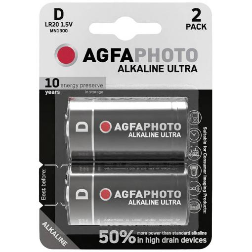AgfaPhoto Ultra LR20 baterie velké mono D alkalicko-manganová 1.5 V 2 ks
