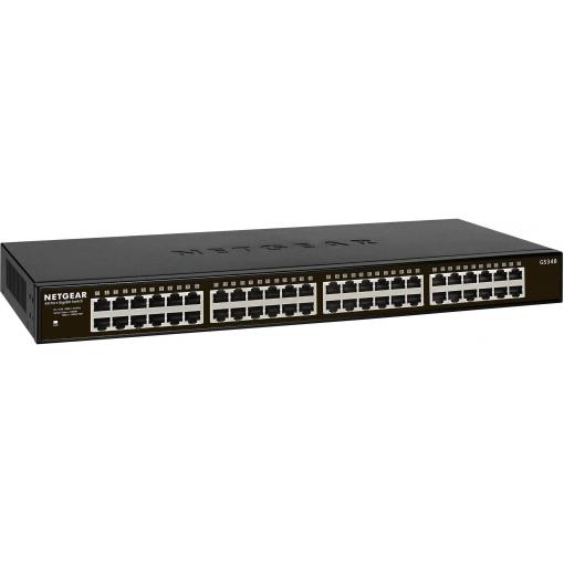 NETGEAR GS348-100EUS NETGEAR SOHO GS348 - Switch - unmanaged - 48 x 10/100/1000 síťový switch 48 portů 1 GBit/s