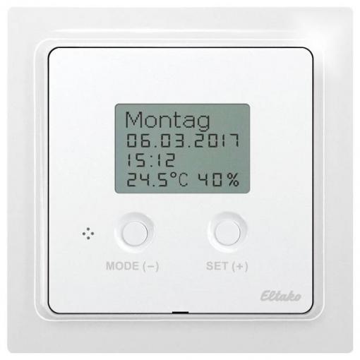 BUTH55ED/12V DC-am Eltako sběrnicové hodiny s termostatem a hygrostatem na omítku