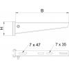 OBO Bettermann 6479607 Vzpěra stojiny (d x š x v) 410 x 410 x 80 mm 1 ks šedá