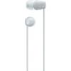 Sony WI-C100 Headset do uší (In Ear) Bluetooth® stereo bílá headset, personalizace zvuku, regulace hlasitosti, nákrčník, odolné vůči potu, odolná vůči vodě