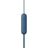 Sony WI-C100 Headset do uší (In Ear) Bluetooth® stereo modrá headset, personalizace zvuku, regulace hlasitosti, nákrčník, odolné vůči potu, odolná vůči vodě