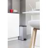Curver DECO Bin 240640 odpadkový koš, 40 l, (š x v x h) 250 x 610 x 420 mm, stříbrná, černá, 1 ks