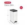 Curver DECO Bin 240640 odpadkový koš, 40 l, (š x v x h) 250 x 610 x 420 mm, stříbrná, černá, 1 ks