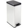 Curver DECO Bin 240640 odpadkový koš, 40 l, (š x v x h) 250 x 610 x 420 mm, stříbrná, černá, 1 ks