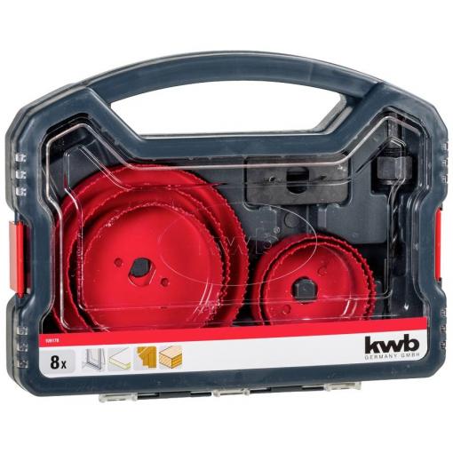 kwb 109178 sada děrovacích pil 8dílná 67 mm, 76 mm, 89 mm, 102 mm, 127 mm 8 ks