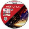kwb 712022 sada řezných kotoučů 125 mm 10 ks kov