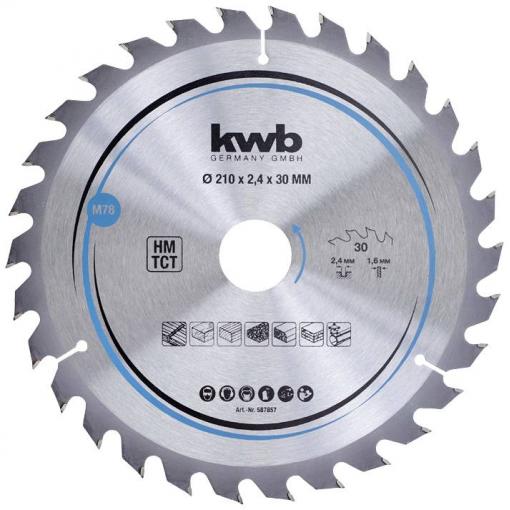 kwb 587857 tvrdokovový pilový kotouč 210 x 30 mm 1 ks