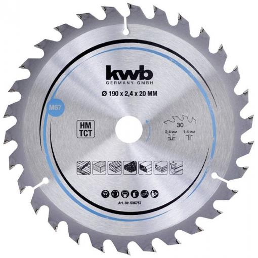 kwb 586757 tvrdokovový pilový kotouč 190 x 20 mm 1 ks