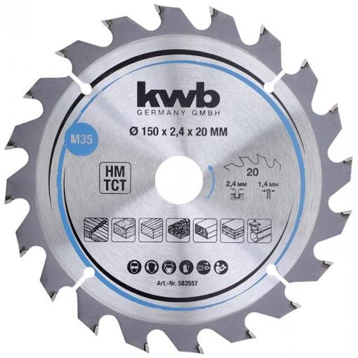 kwb 583557 tvrdokovový pilový kotouč 150 x 20 mm 1 ks