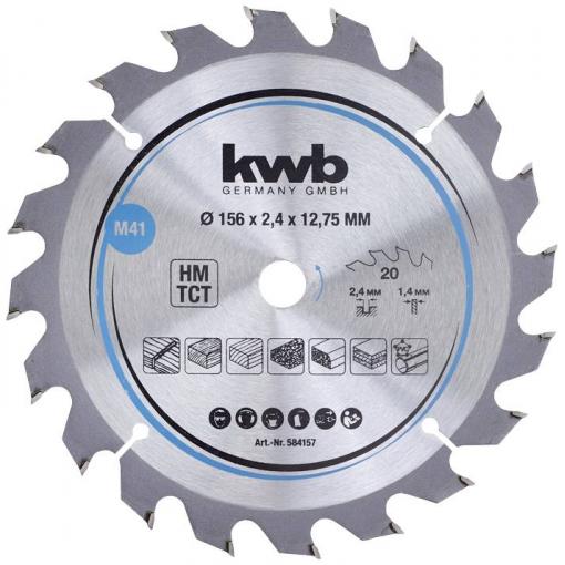 kwb 584157 tvrdokovový pilový kotouč 156 x 12.75 mm 1 ks