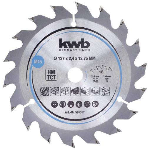 kwb 581557 tvrdokovový pilový kotouč 127 x 12.75 mm 1 ks