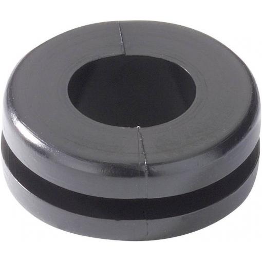 HellermannTyton HV1303-PVC-BK-M1 kabelová průchodka Průměr svorky (max.) 8 mm Tloušťka montážní desky (max.) 1.6 mm PVC černá 1 ks