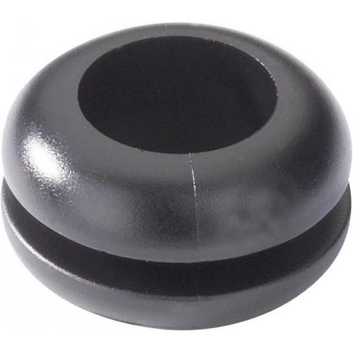 HellermannTyton HV1203-PVC-BK-M1 N/A Průměr svorky (max.) 10 mm Tloušťka montážní desky (max.) 2 mm PVC černá 1 ks