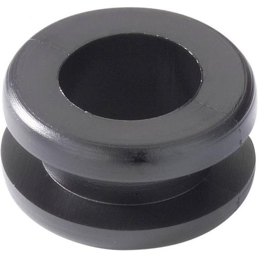 HellermannTyton HV1204-PVC-BK-M1 N/A Průměr svorky (max.) 10 mm Tloušťka montážní desky (max.) 4 mm PVC černá 1 ks