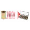KS Tools 970.0610 Sortiment závitů, ocel, M3x9mm-M10 x 21mm, 150 ks