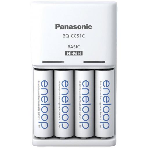 Panasonic Basic BQ-CC51 + 4x eneloop AA síťová nabíječka NiMH AAA, AA