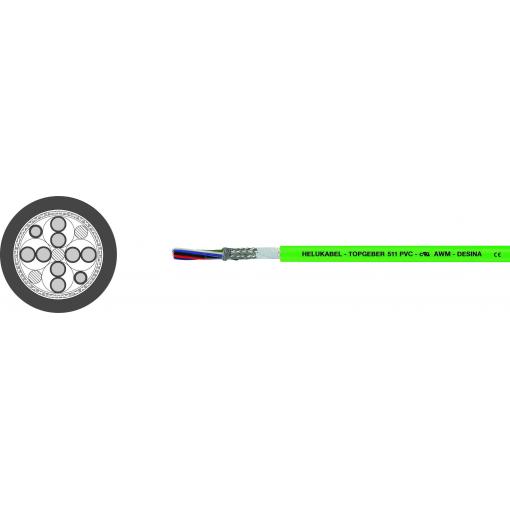 HELU TOPGEBER 511 707389 vedení čidel 6 x 0.14 mm² + 4 x 0.14 mm², 100 m, zelená