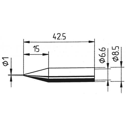 Ersa 842 BD pájecí hrot tužkový Velikost hrotů 1 mm Obsah 1 ks