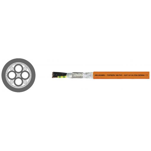 HELU TOPSERV® 108 707258 servo kabel 4 G 50 mm², 500 m, oranžová