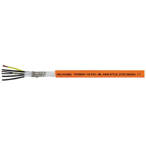HELU TOPSERV® 112 707225 servo kabel 4 G 6 mm² + 2 x 1 mm², 50 m, oranžová