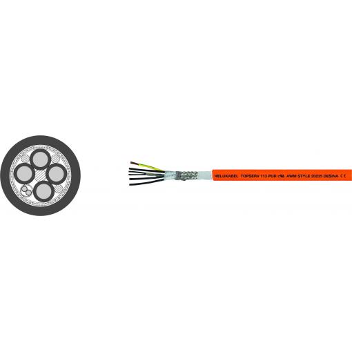 HELU TOPSERV® 113 78950 servo kabel 4 G 4 mm² + 2 x 1.50 mm², 50 m, oranžová
