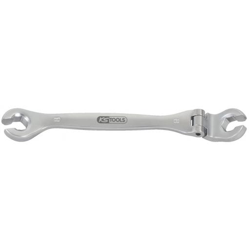 KS Tools 518.0393 CHROMEplus oboustranný očkový klíč s kloubem, 27 mm, otevřený