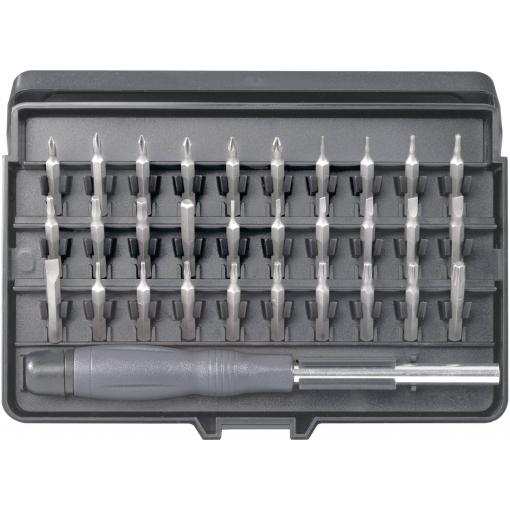 TOOLCRAFT 820935 sada bitů, 31dílná, plochý, křížový PH, křížový PZ, inbus, profil T, 5/32 (4 mm)