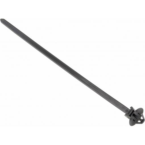 HellermannTyton 126-03102, T50SOSSFT6,5E-HS-BK, stahovací pásky, 4.60 mm, 160 mm, černá, s rozpěrnou kotvou a talířem, 1 ks