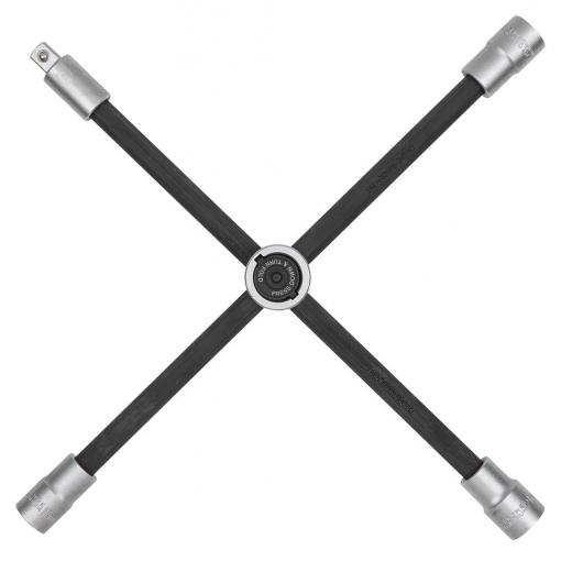 Křížový klíč na kolo s kluzným kloubem pro osobní vozy, 1/2„x17 x 19 x 21 mm KS Tools 518.1154