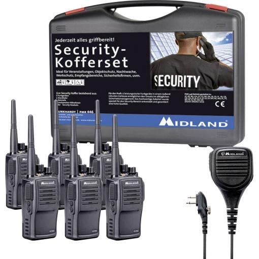 Midland G15 Pro NC PMR 6er Security inkl. MA 25-M C1127.S5 PMR radiostanice sada 6 ks