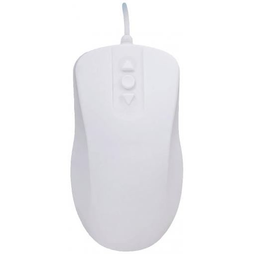 Active Key AK-PMH12OB-US-W hygienická myš, drátová myš kabelový optická bílá 2 tlačítko 1000 dpi silikonová membrána