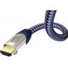 Inakustik HDMI kabel Zástrčka HDMI-A, Zástrčka HDMI-A 8.00 m stříbrnomodrá 0042308 Audio Return Channel, pozlacené kontakty, opletený HDMI kabel