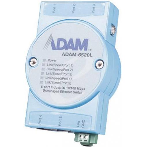 Advantech ADAM-6520L přepínač LAN Počet výstupů: 5 x 12 V/DC, 24 V/DC, 48 V/DC