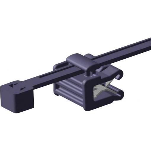 HellermannTyton 156-00011, T50ROSEC22-MC5-BK-D1, stahovací pásky, 4.60 mm, 200 mm, černá, svazkování kabelů bočně vůči montáži, 1 ks