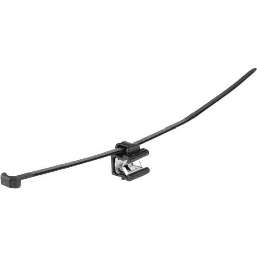 HellermannTyton 156-00007, T50ROSEC24-MC5-BK-D1, stahovací pásky, 4.60 mm, 200 mm, černá, svazkování kabelů bočně vůči montáži, 1 ks