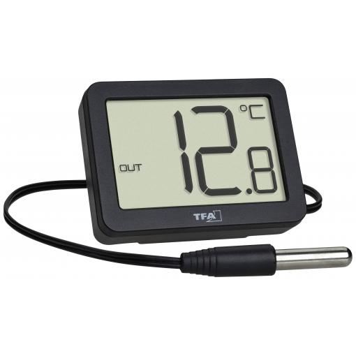 TFA Dostmann TFA - Thermometer - digital - Schwarz teploměr černá 30.1066.01