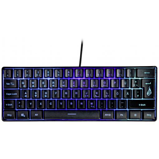 Surefire Gaming KingPin X1 kabelový, USB herní klávesnice německá, QWERTZ černá s podsvícením, tlačítka multimédií
