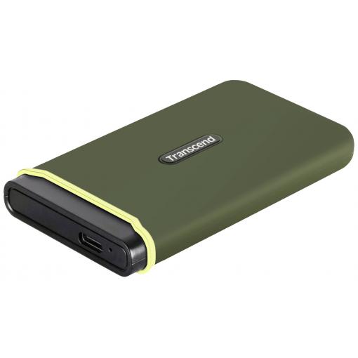 Transcend ESD380C 2 TB, externí SSD disk, USB-C®, USB-A, zelená