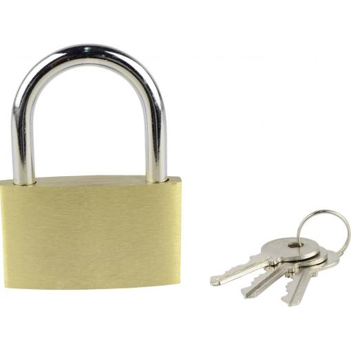 Brüder Mannesmann M 413-50 visací zámek 50 mm zámky s různými klíči zlatožlutá na klíč