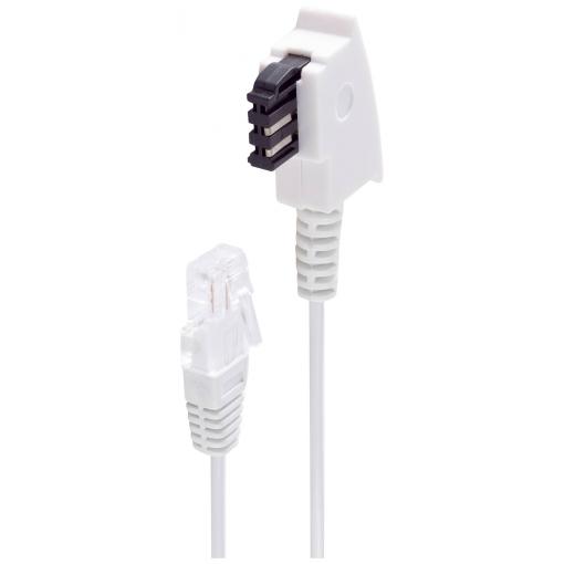 Shiverpeaks DSL kabel [1x telefonní zástrčka TAE-F - 1x RJ45 zástrčka] 6 m bílá