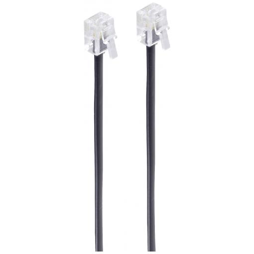 Shiverpeaks telefonní kabel [1x RJ11 zástrčka 6p4c - 1x RJ11 zástrčka 6p4c] 6 m černá