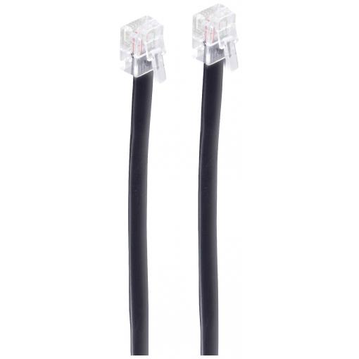 Shiverpeaks telefonní kabel [1x RJ12 zástrčka 6p6c - 1x RJ12 zástrčka 6p6c] 10 m černá