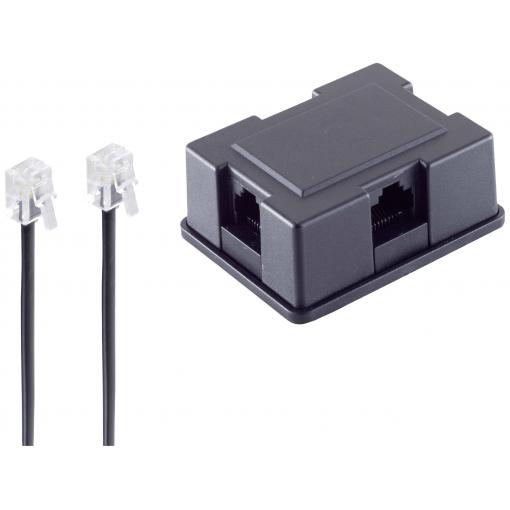 Shiverpeaks telefonní adaptér [1x RJ45 zásuvka 8p4c - 6x RJ45 zásuvka 8p4c] 3 m černá