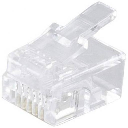 Shiverpeaks Modulární síť Shiverpeaks Basic-s RJ12 6pólový, 6 kontaktů obsazené, pozlacené kontakty ve 10 BS72050-10 zástrčka, rovná Počet pólů 6P6C