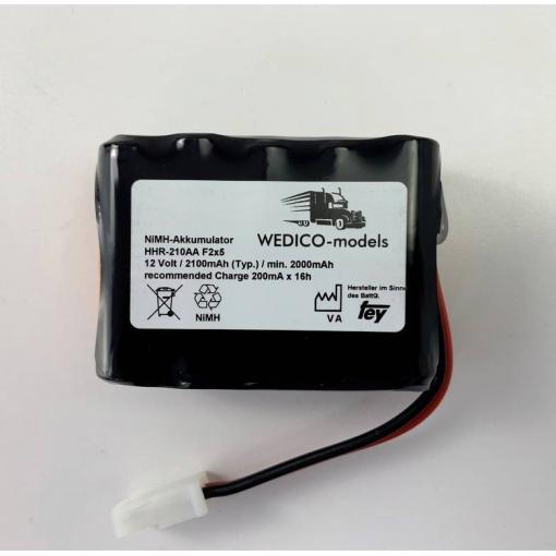 WEDICO-models 2177-W akupack NiMH (modelářství), 12 V, 2100 mAh, AMP