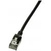 LogiLink CQ9073S RJ45 síťové kabely, propojovací kabely CAT 6A U/FTP 5.00 m černá extrémně tenký , samozhášecí, flexibilní provedení, fóliové stínění, bez