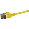 LogiLink CQ9067S RJ45 síťové kabely, propojovací kabely CAT 6A U/FTP 3.00 m žlutá extrémně tenký , samozhášecí, flexibilní provedení, fóliové stínění, bez