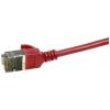 LogiLink CQ9064S RJ45 síťové kabely, propojovací kabely CAT 6A U/FTP 3.00 m červená extrémně tenký , samozhášecí, flexibilní provedení, fóliové stínění, bez