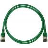 LogiLink CQ9065S RJ45 síťové kabely, propojovací kabely CAT 6A U/FTP 3.00 m zelená extrémně tenký , samozhášecí, flexibilní provedení, fóliové stínění, bez